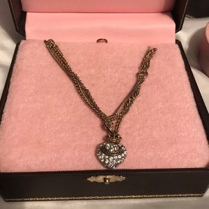 Juicy couture chain rhinestone pendant